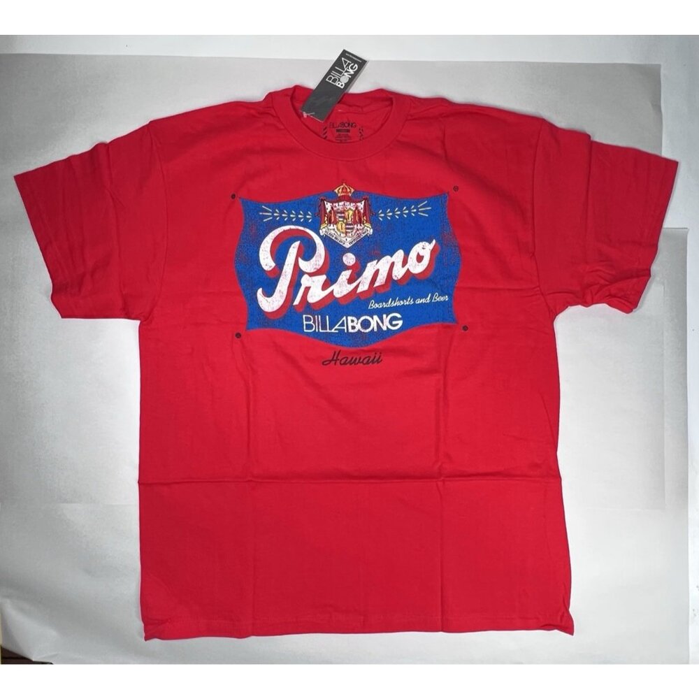 Primo Beer x Billabong Men’s Large Graphic T-Shirt Retro Logo Hawaii